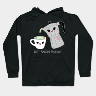 Coffee pot and cup BFF Hoodie